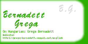bernadett grega business card